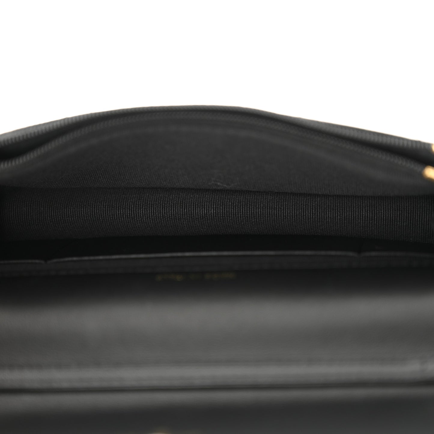 Caviar Quilted Glitter CC Roller Skate Wallet On Chain WOC Black