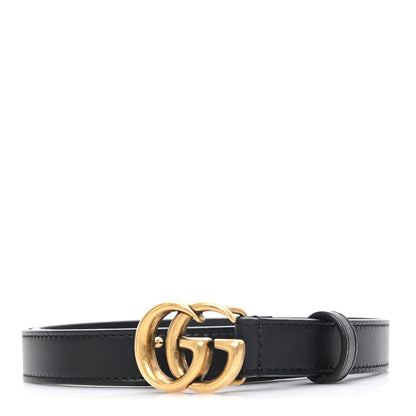 Gucci Calfskin Double G 20mm Belt 75 30 Black 75/30 Black 1 of 4