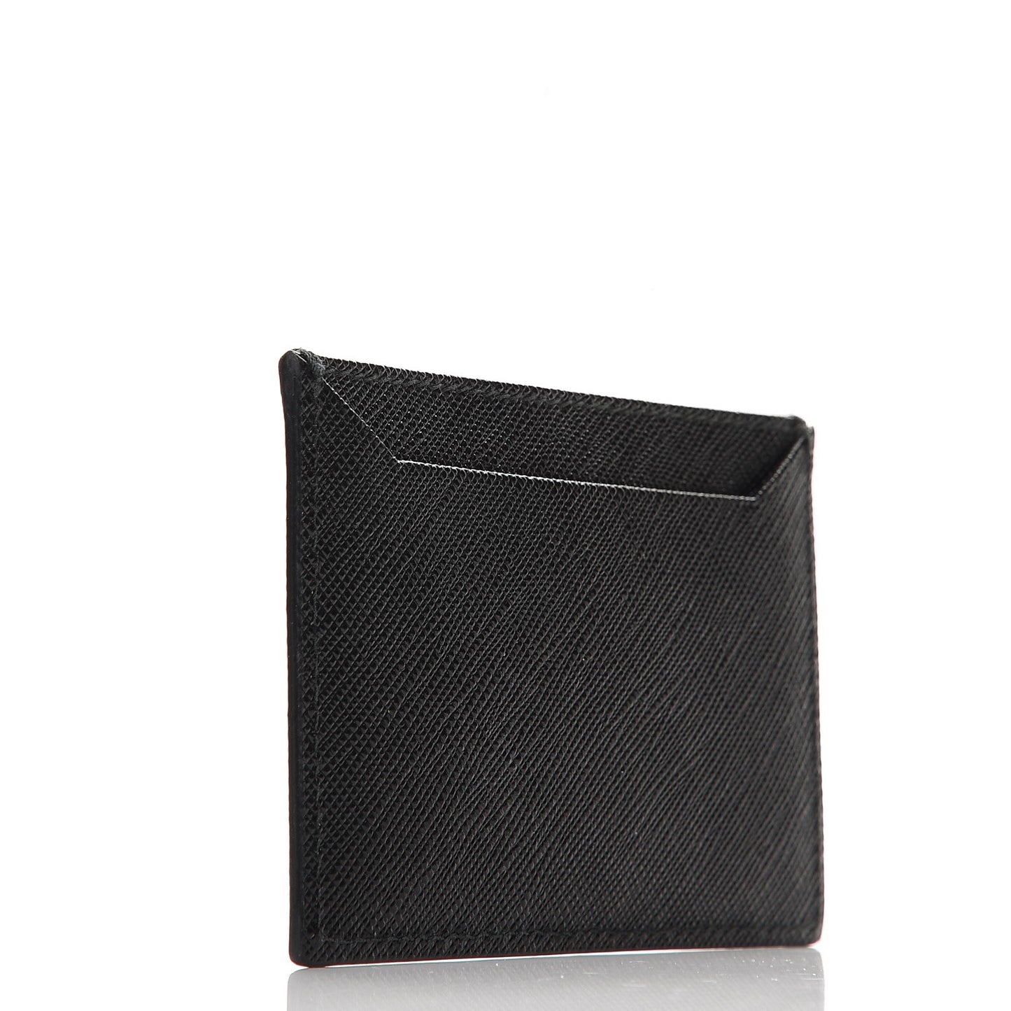 Saffiano Metal Card Case Black