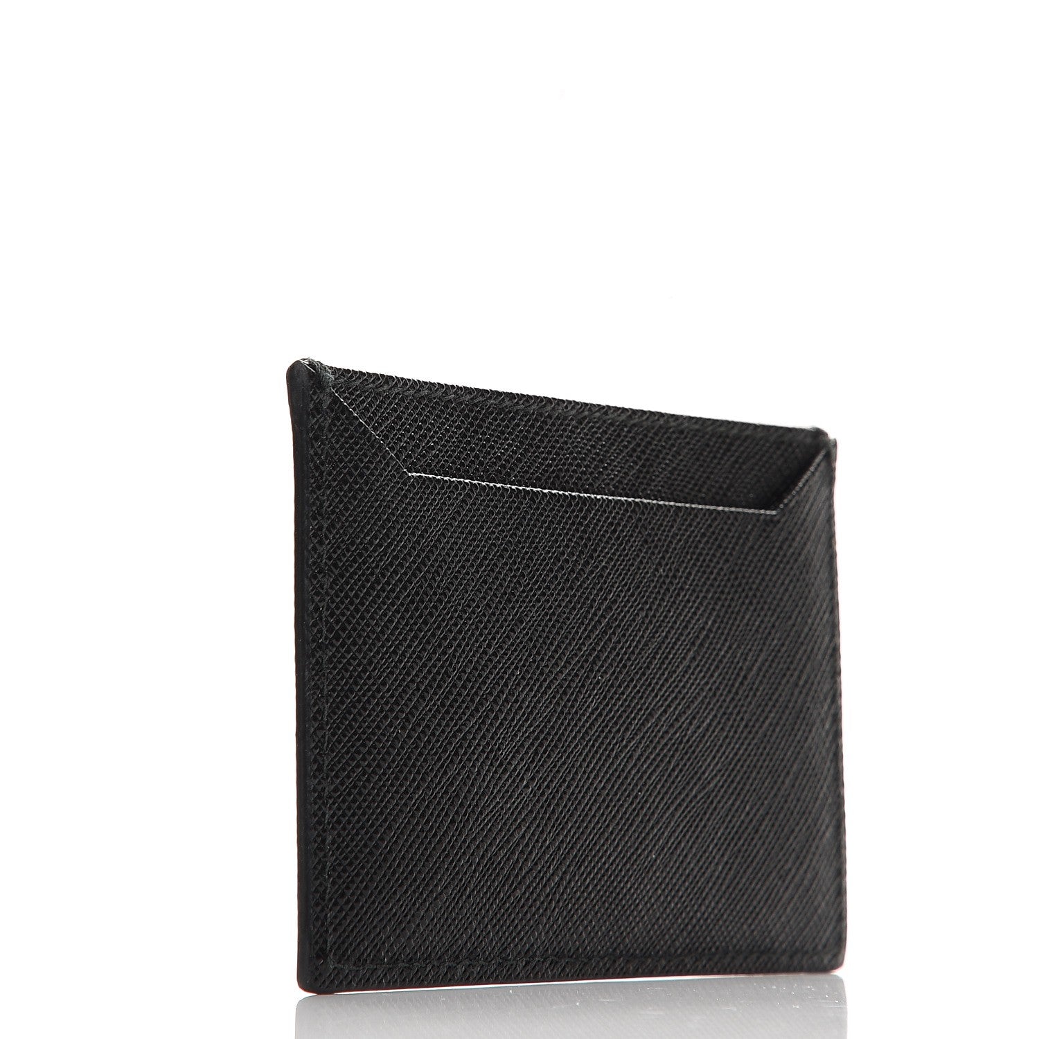 Prada Saffiano Metal Card Case Black 3 of 7