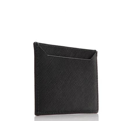 Prada Saffiano Metal Card Case Black 3 of 7