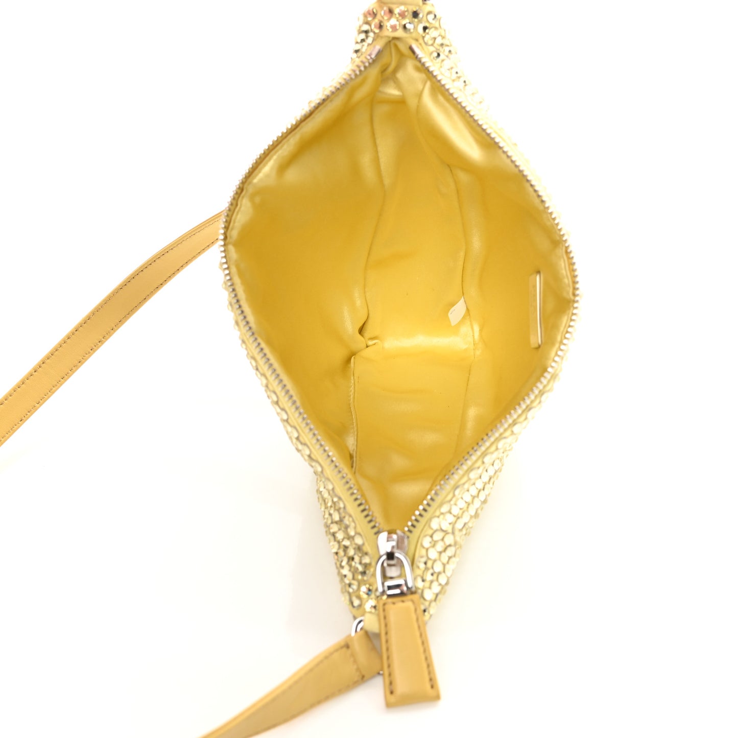 Satin Crystal Triangle Pouch Ananas