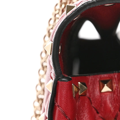 Valentino Garavani Lambskin Large Rockstud Spike Shoulder Bag Red 14 of 15