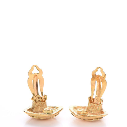 Chanel CC Square Clip On Earrings Gold 3 of 5