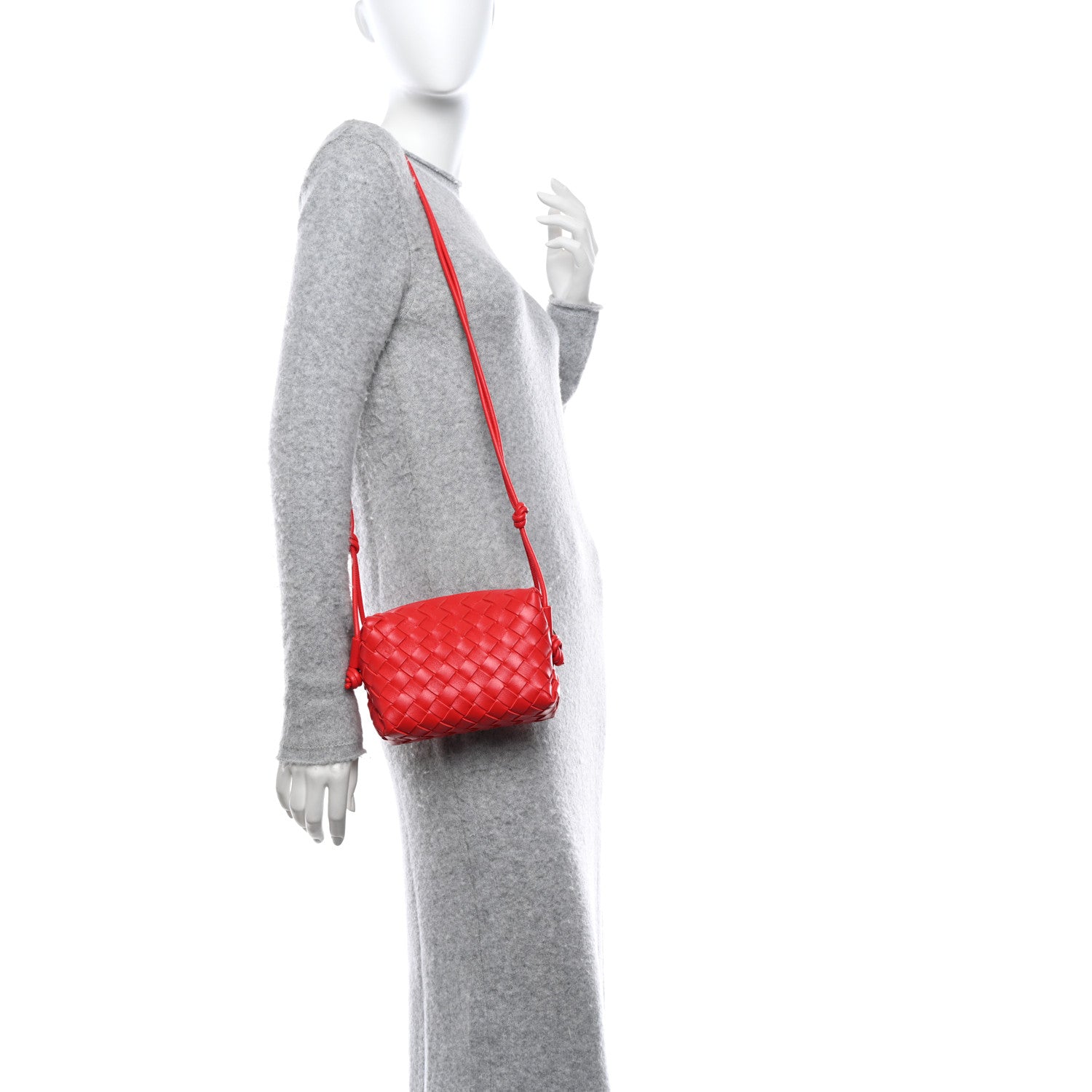 Bottega Veneta Nappa Intrecciato Mini Loop Camera Bag Apple Candy 3 of 9