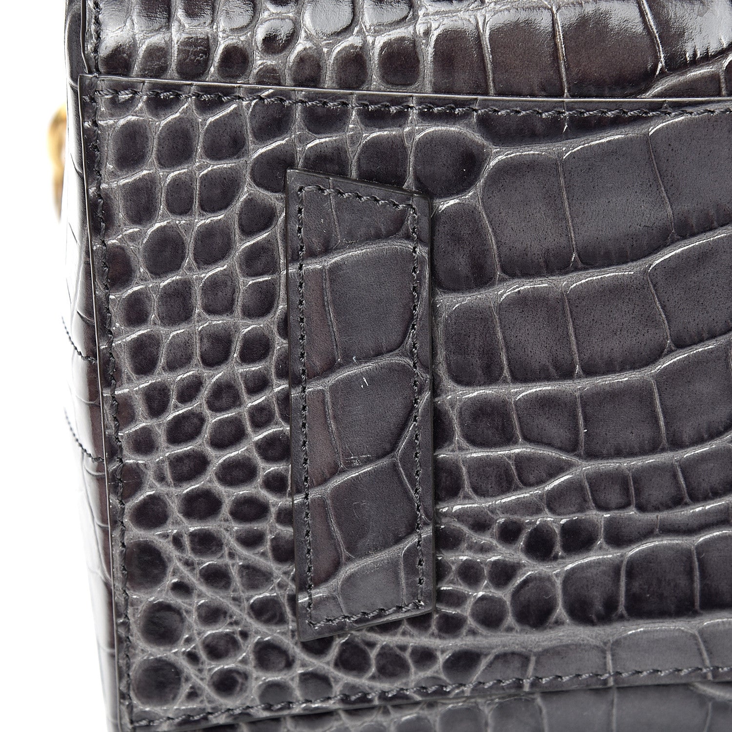 Givenchy Calfskin Crocodile Embossed Small Antigona Storm Grey 10 of 10