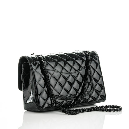 Chanel Patent Quilted Medium Double Flap Black 3 of 9