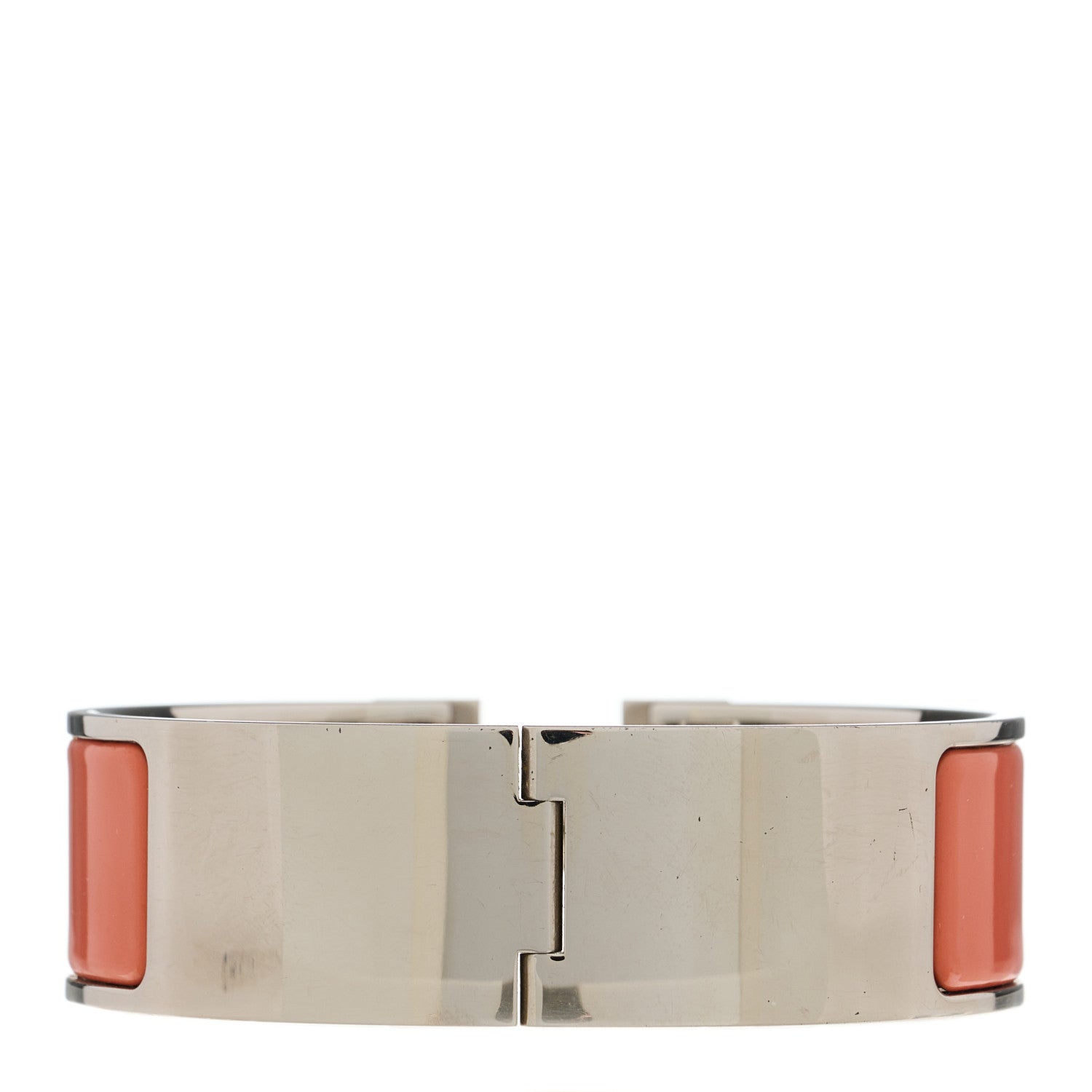 Hermes Enamel Wide Clic Clac H Bracelet PM Mango White 2 of 3