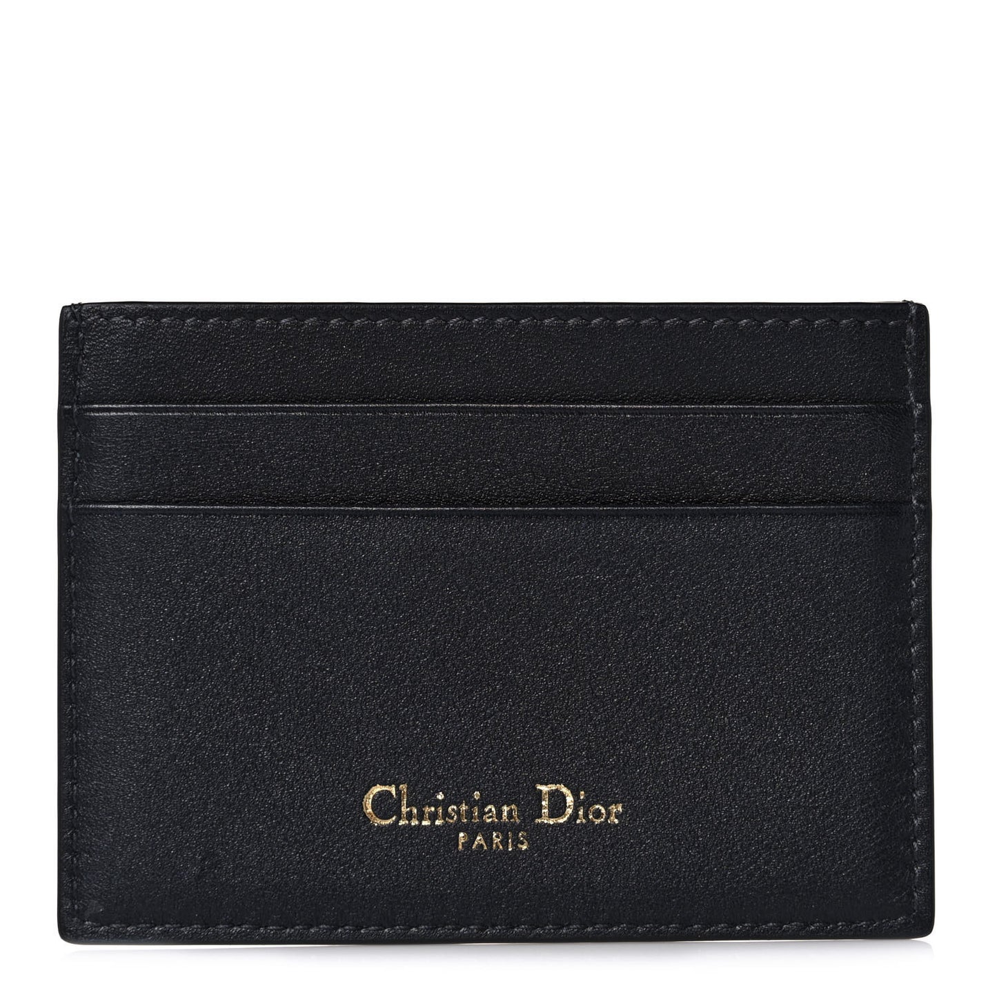 Calfskin Oblique Card Holder Blue