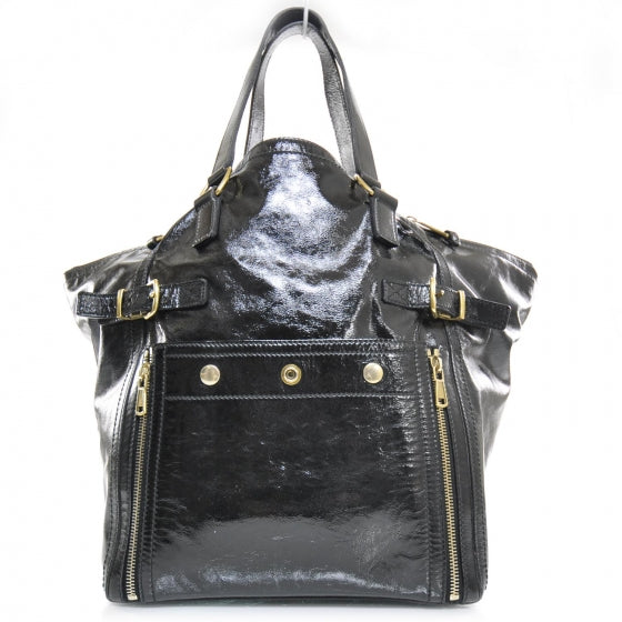 Saint Laurent Patent Large Downtown Tote Black 1 of 9