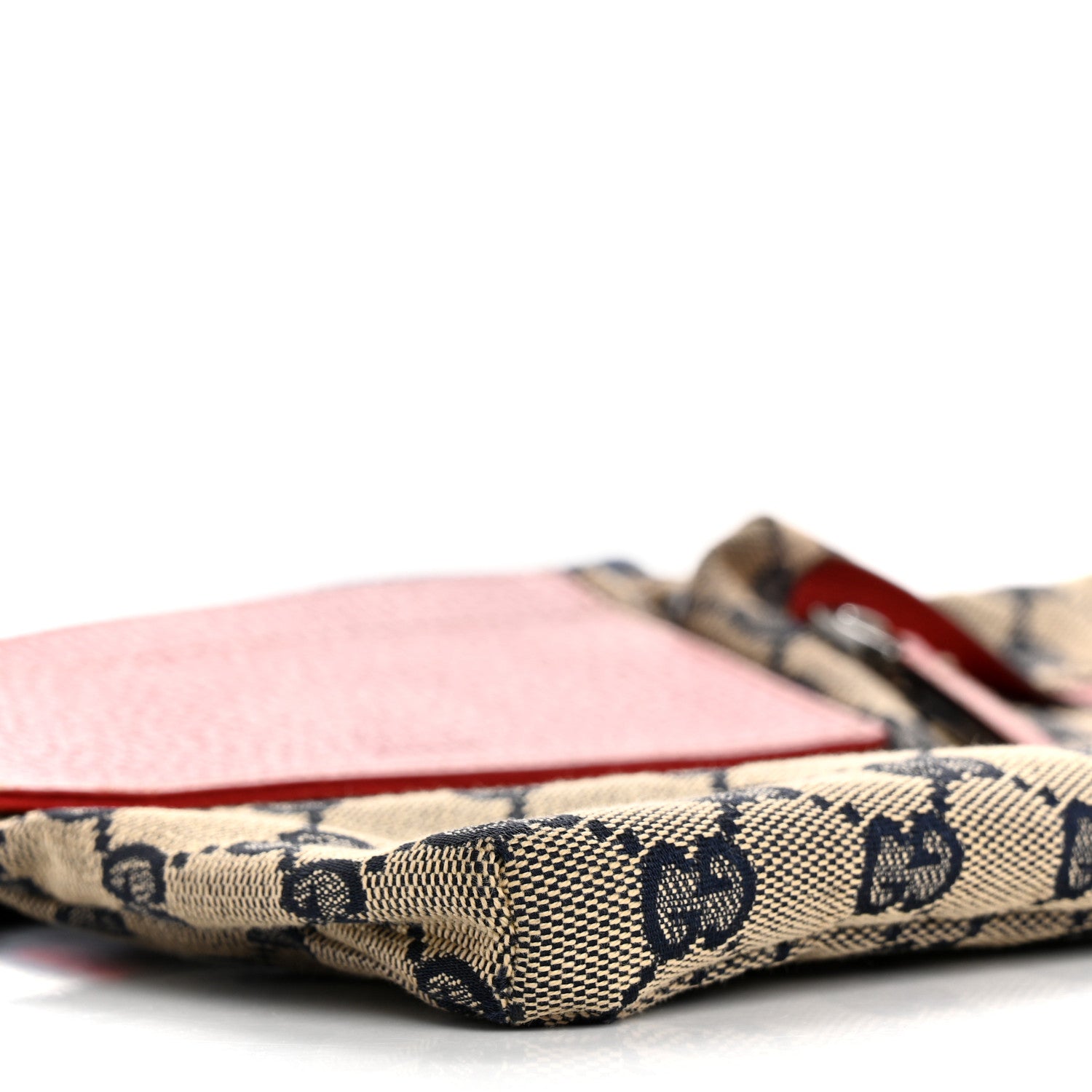 Gucci GG Monogram Web Double Pocket Belt Bag Navy Red 11 of 18