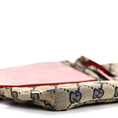 Gucci GG Monogram Web Double Pocket Belt Bag Navy Red 11 of 18