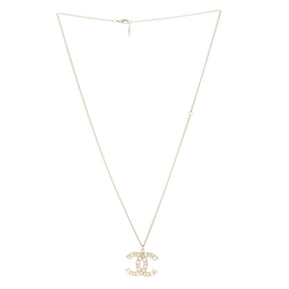 Chanel Pearl CC Pendant Necklace Gold 3 of 7