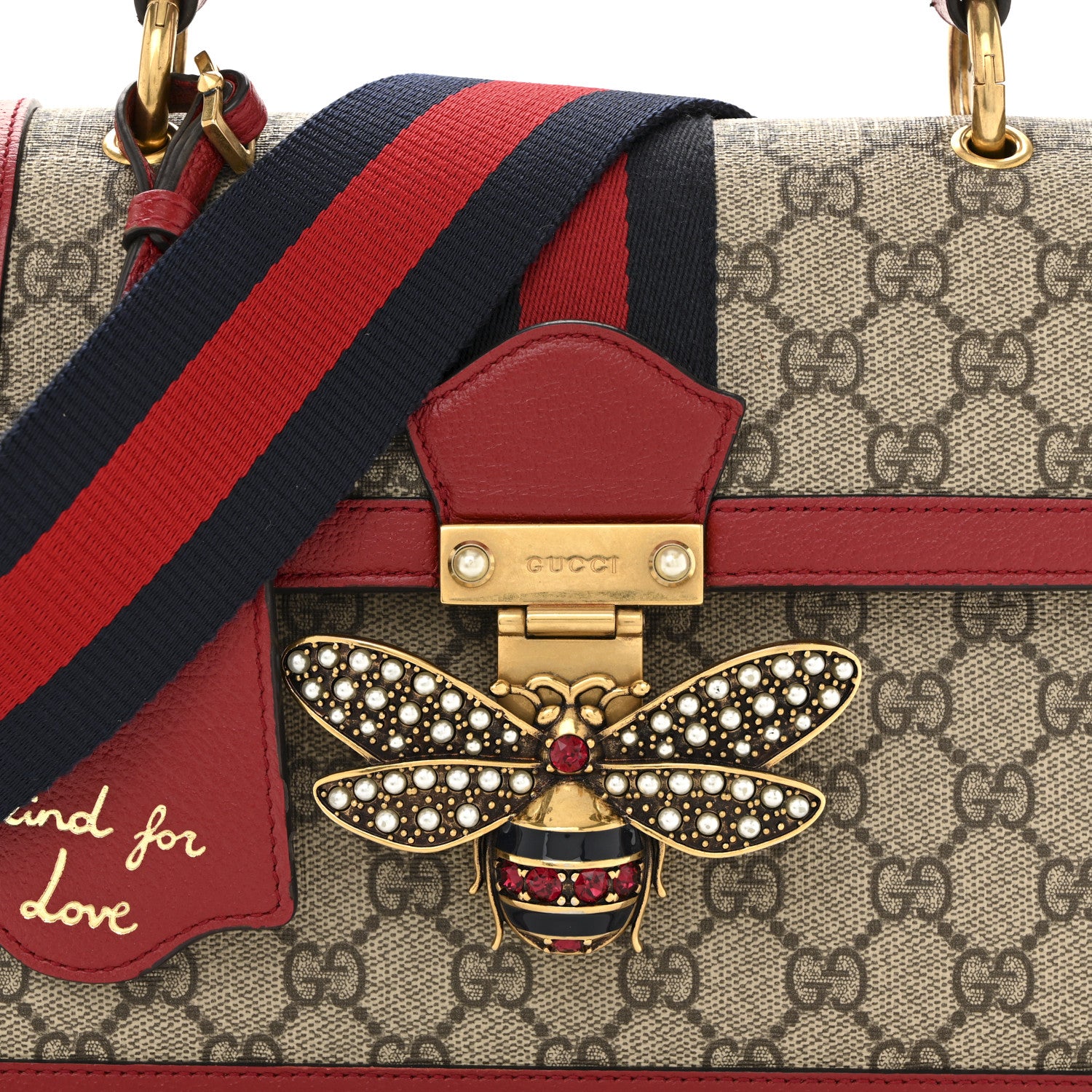 Gucci GG Supreme Monogram Small Queen Margaret Top Handle Bag Red