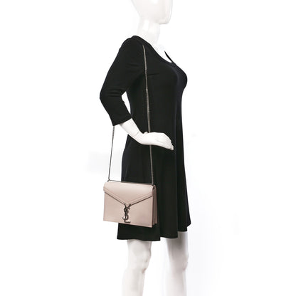 Saint Laurent Grain De Poudre Monogram Cassandra Clasp Bag Marble Pink 2 of 12