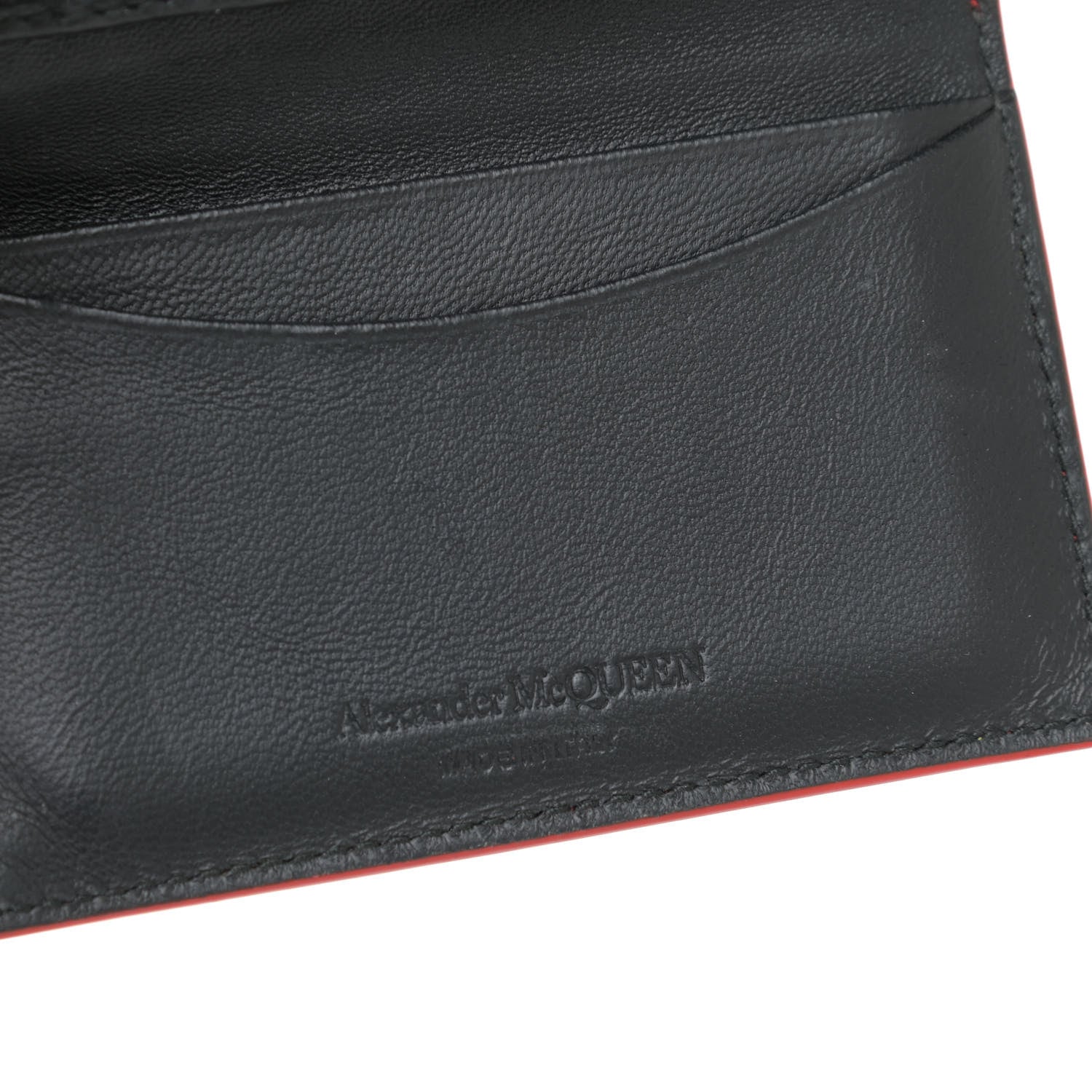 Alexander McQueen Grained Calfskin Small Skull Pocket Organizer Red 8 of 10