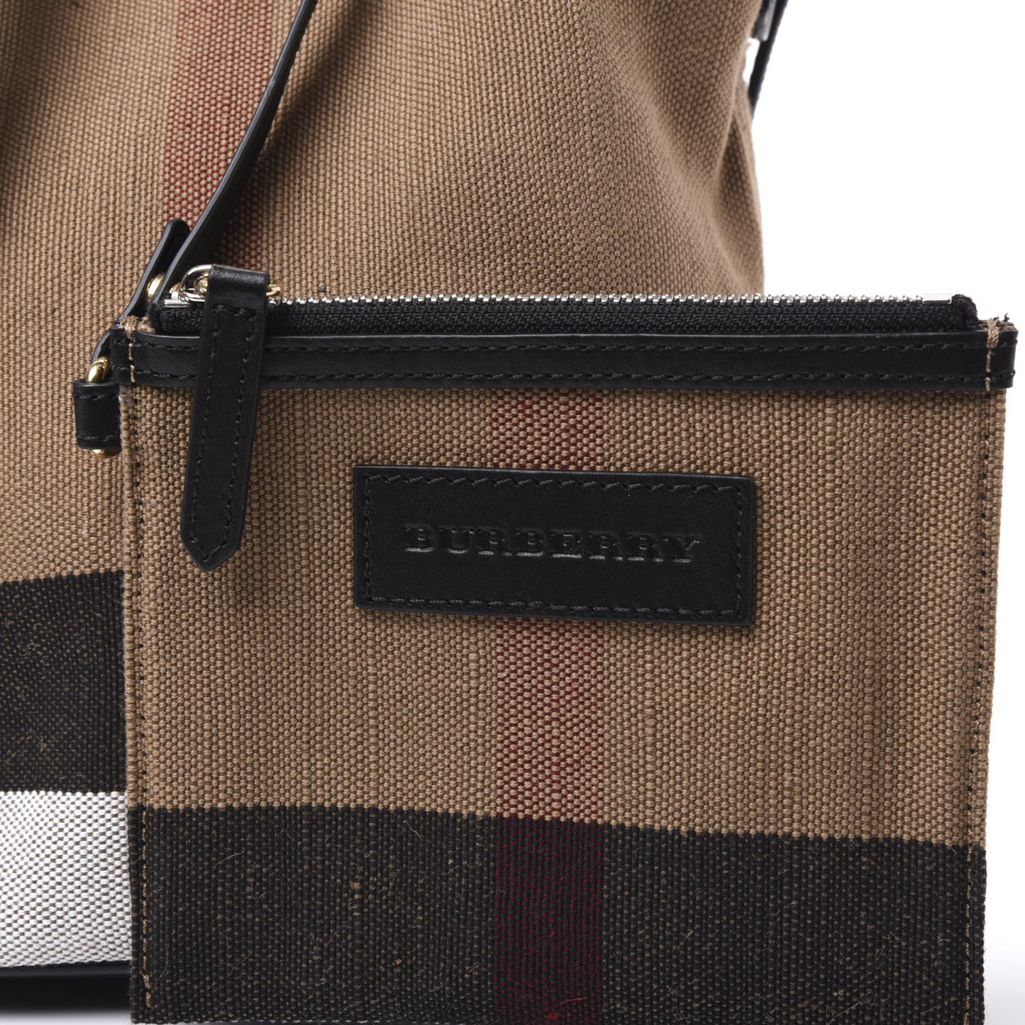 Canvas Mega Check Mini Ashby Tassel Crossbody Black