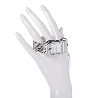 Fendi Stainless Steel Diamond Pink Mother of Pearl 33mm Buckle Quartz Watch 2 of 7