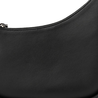 The Row Smooth Calfskin Half Moon Shoulder Bag Black 7 of 11