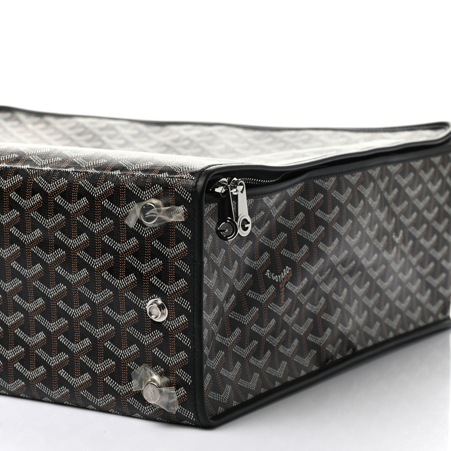 Goyard Goyardine Caravelle 50 Folding Suitcase Black 7 of 7