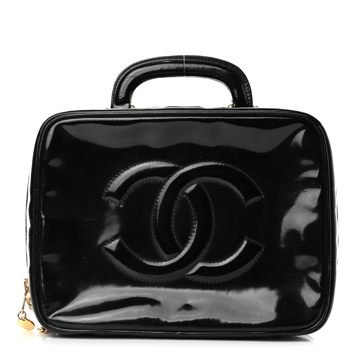 Patent CC Vanity Cosmetic Case Black