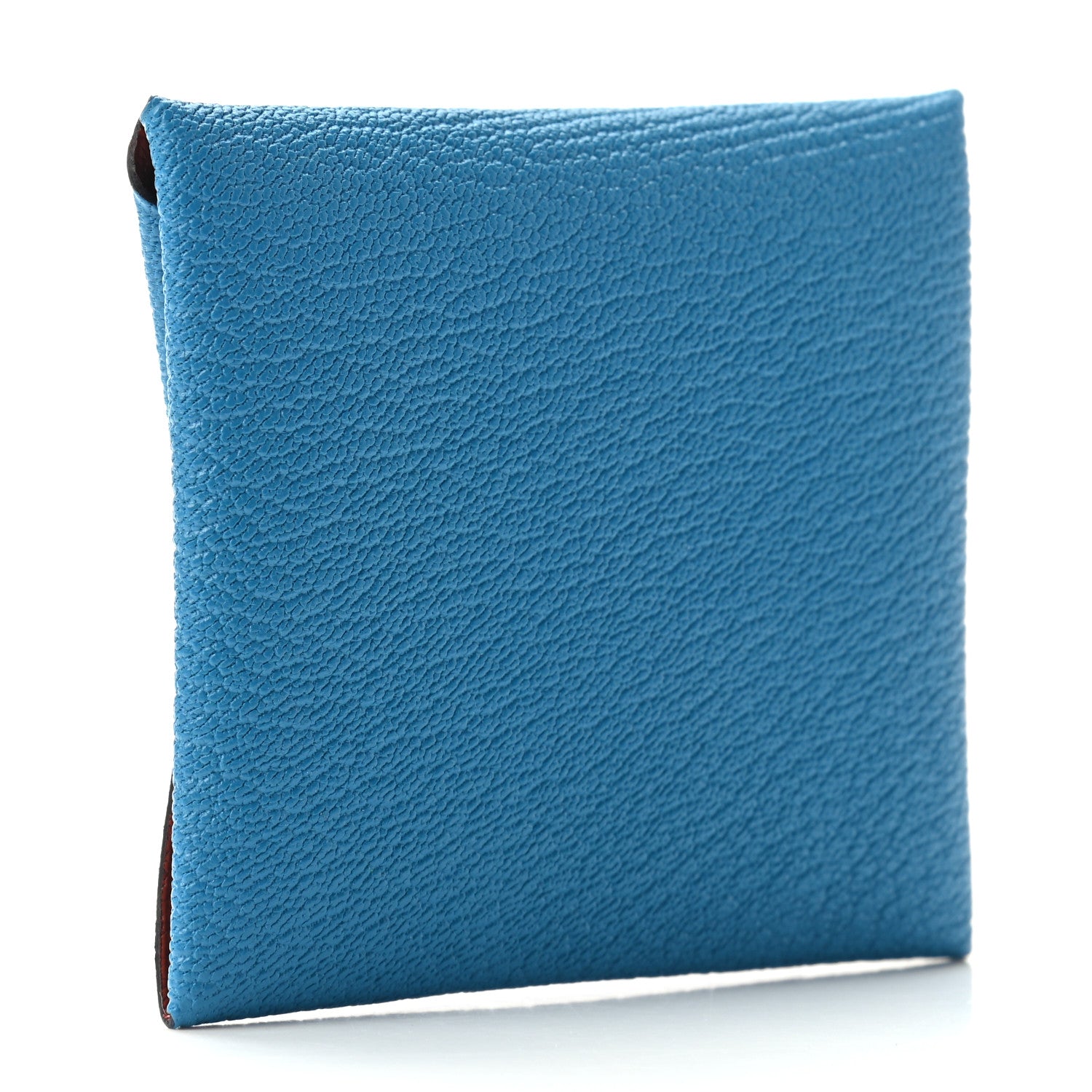 Hermes Chevre Mysore Bastia Verso Coin Purse Bleu Frida Cuivre 3 of 7