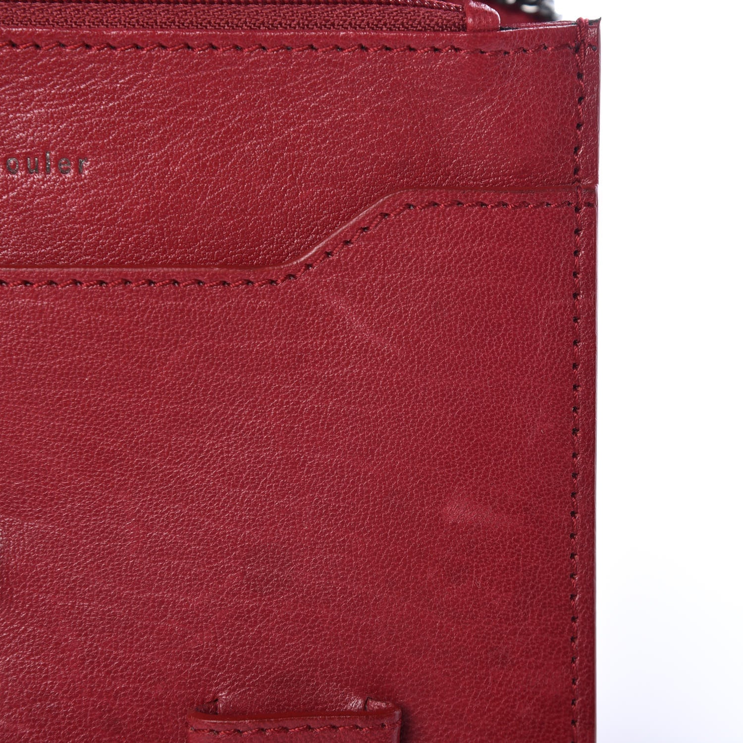 Proenza Schouler Lambskin PS1 Large Chain Wallet Red 8 of 9