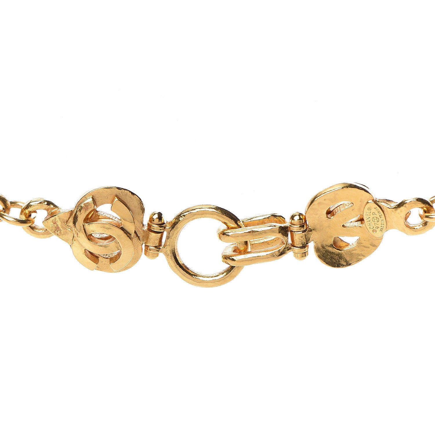 Chanel CC Chain Pendant Long Necklace Gold 4 of 5