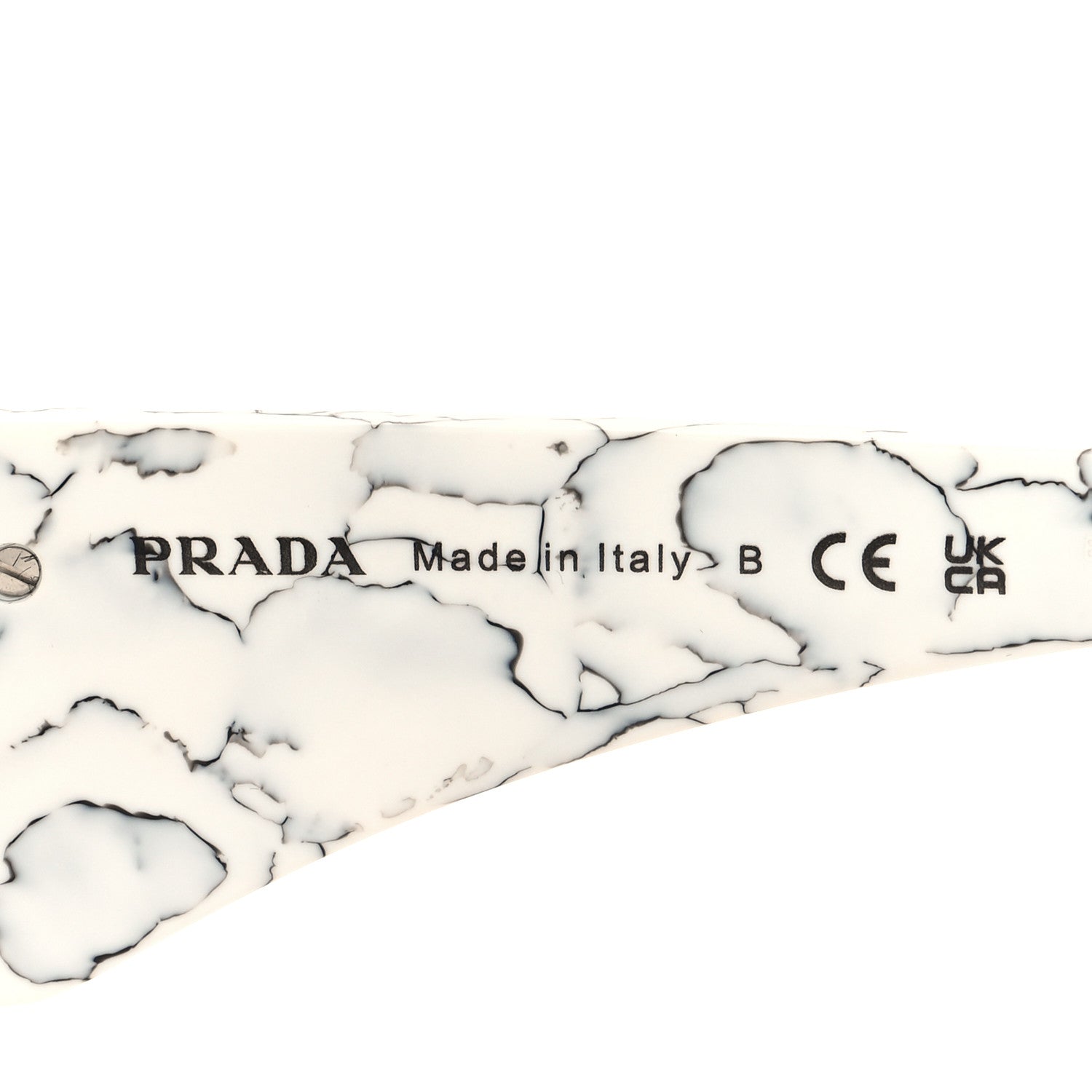 Prada Acetate Symbole Sunglasses SPR 13Z White Marble 5 of 8