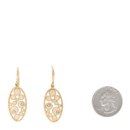 Roberto Coin 18K Yellow Gold Diamond Enamel Bollicine Drop Earrings White 2 of 4