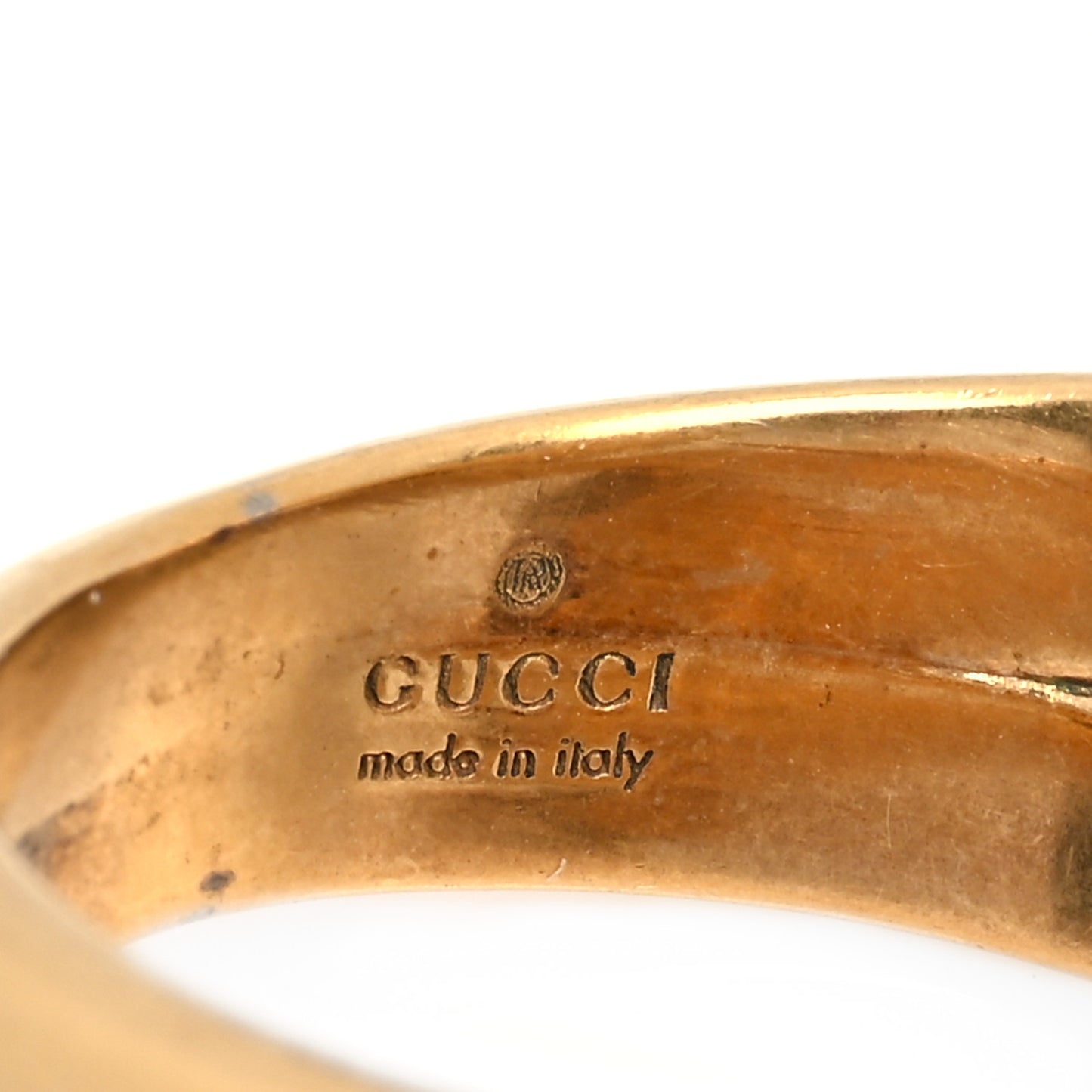 Tiger Heads Double Wrap Ring 9 Aged Gold