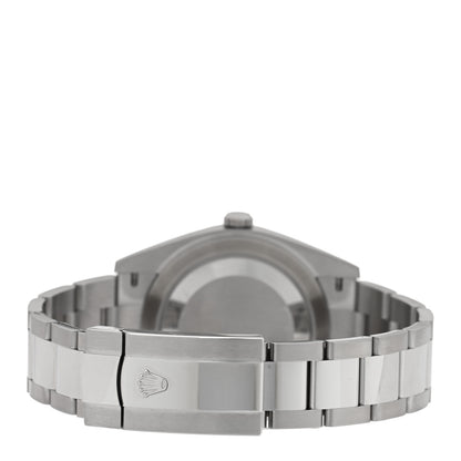 Rolex Stainless Steel 41mm Oyster Perpetual Wimbledon Datejust Watch Slate 126300 3 of 5