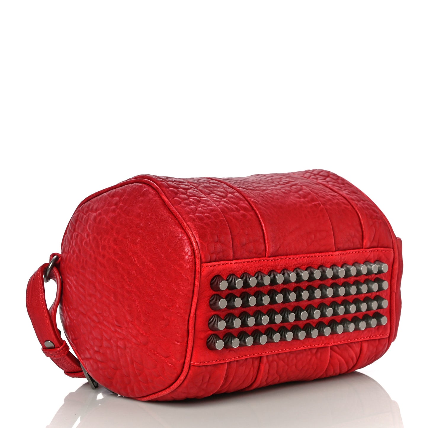 Pebbled Lambskin Rockie Red Gunmetal Hardware