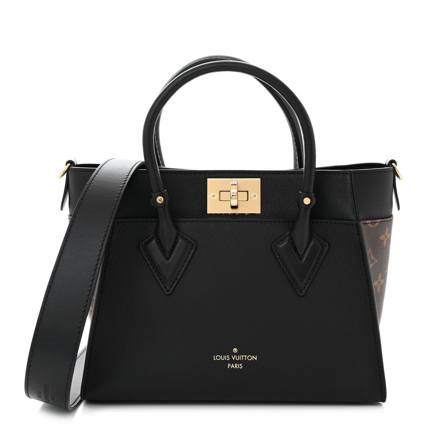 Calfskin Monogram On My Side PM Black