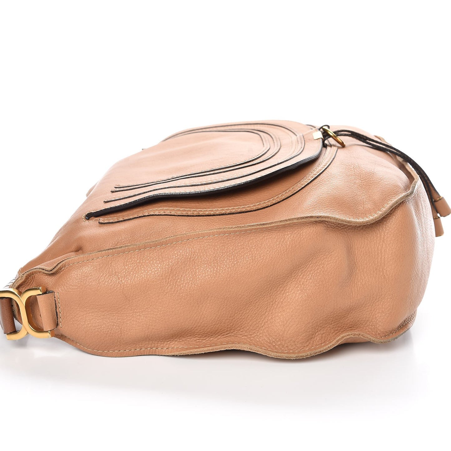 Calfskin Large Marcie Hobo Wood