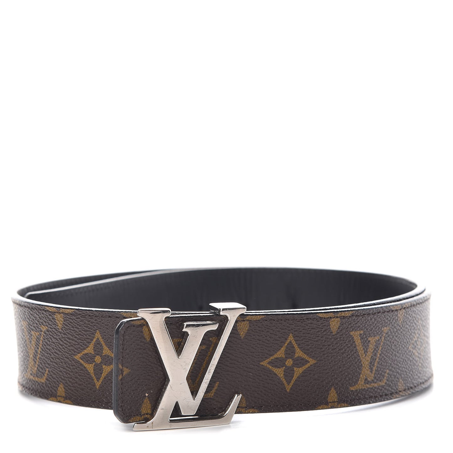 Calfskin Monogram 40mm LV Initiales Reversible Belt 85 34 Black