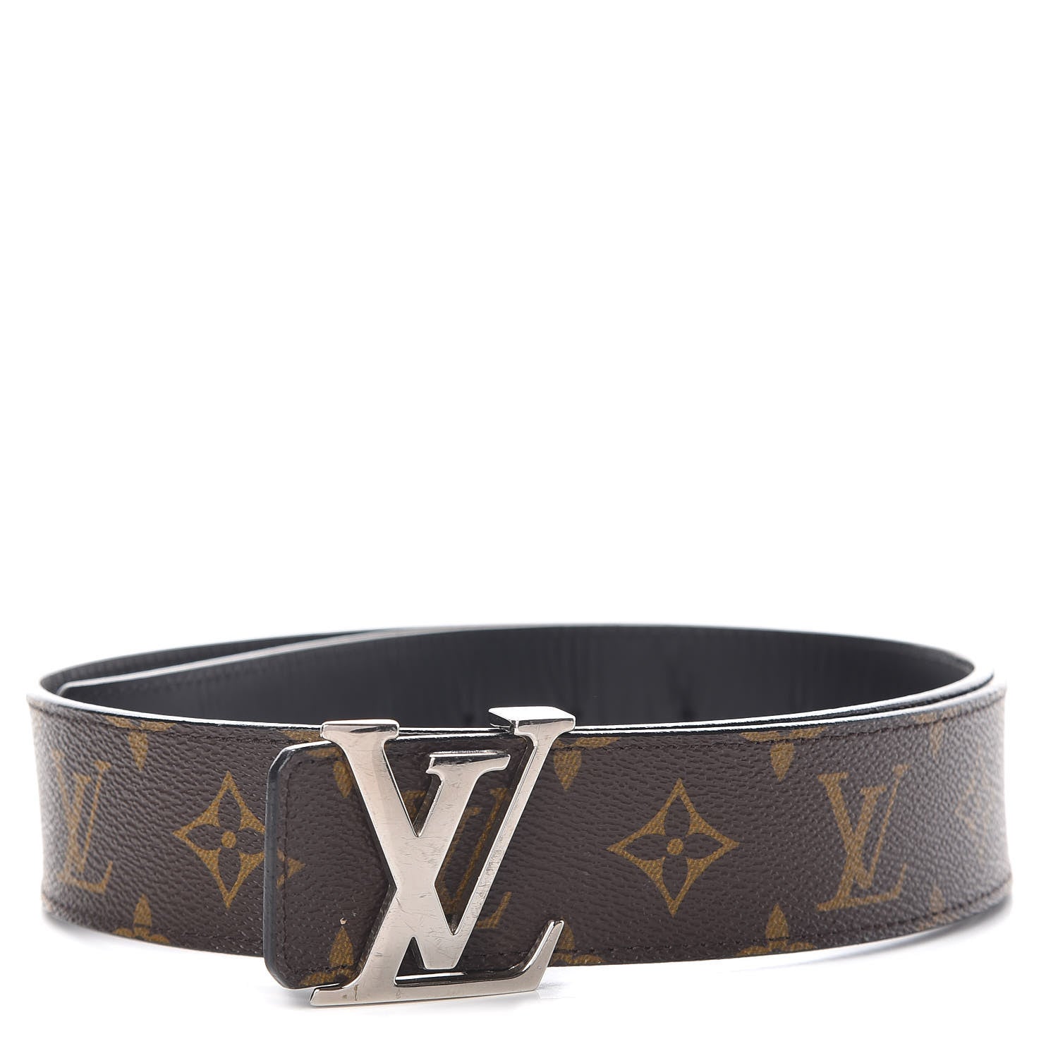 Louis Vuitton Calfskin Monogram 40mm LV Initiales Reversible Belt 85 34 Black 1 of 10