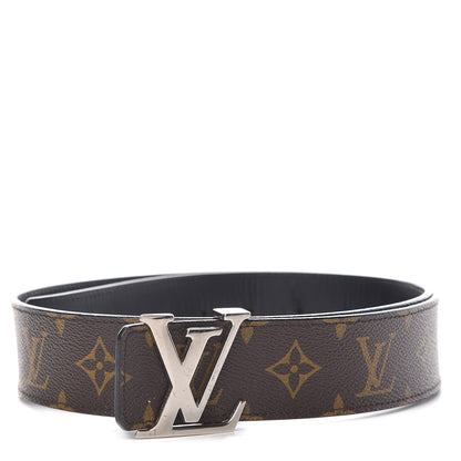 Louis Vuitton Calfskin Monogram 40mm LV Initiales Reversible Belt 85 34 Black 1 of 10