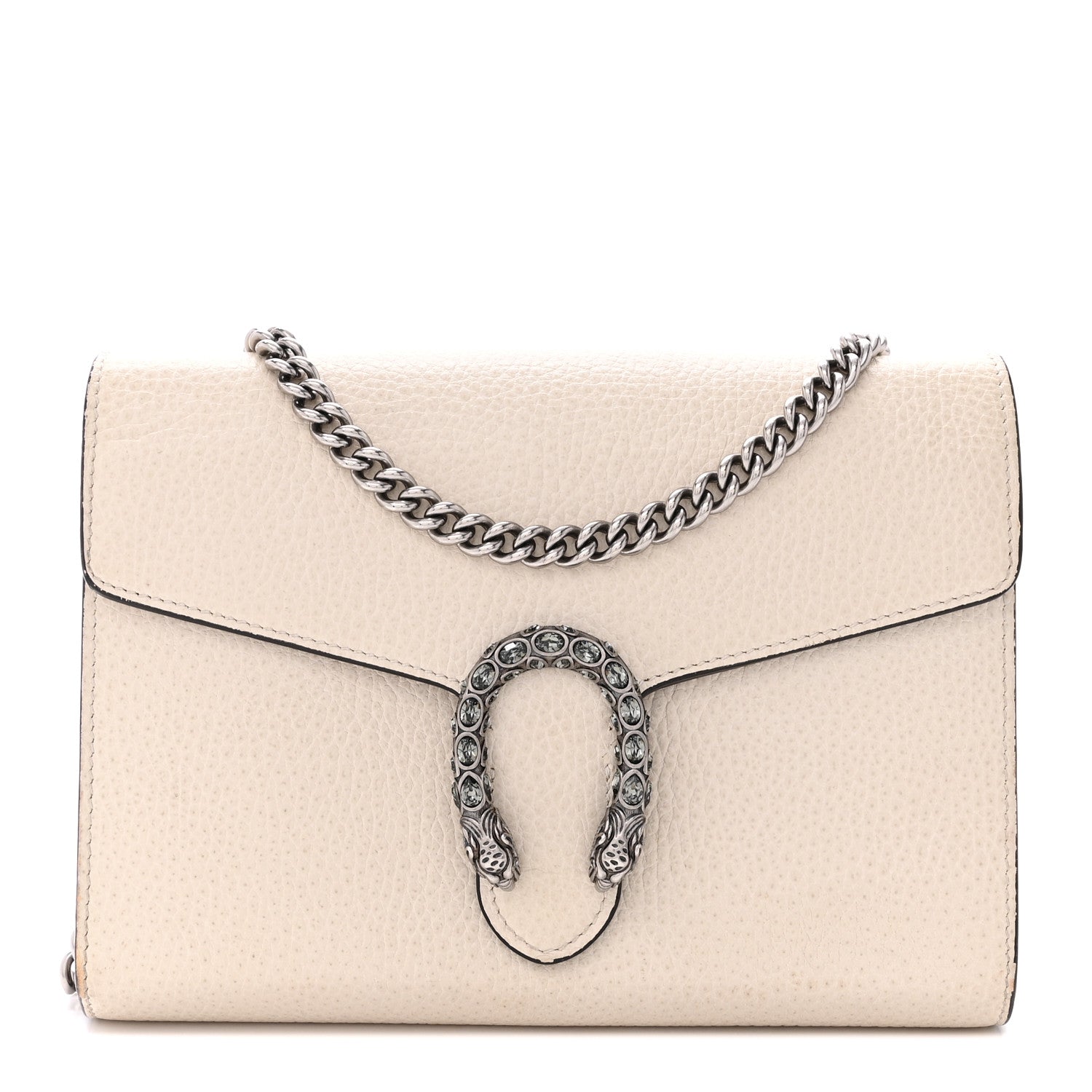Gucci Dollar Calfskin Mini Dionysus Chain Wallet Mystic White 1 of 19