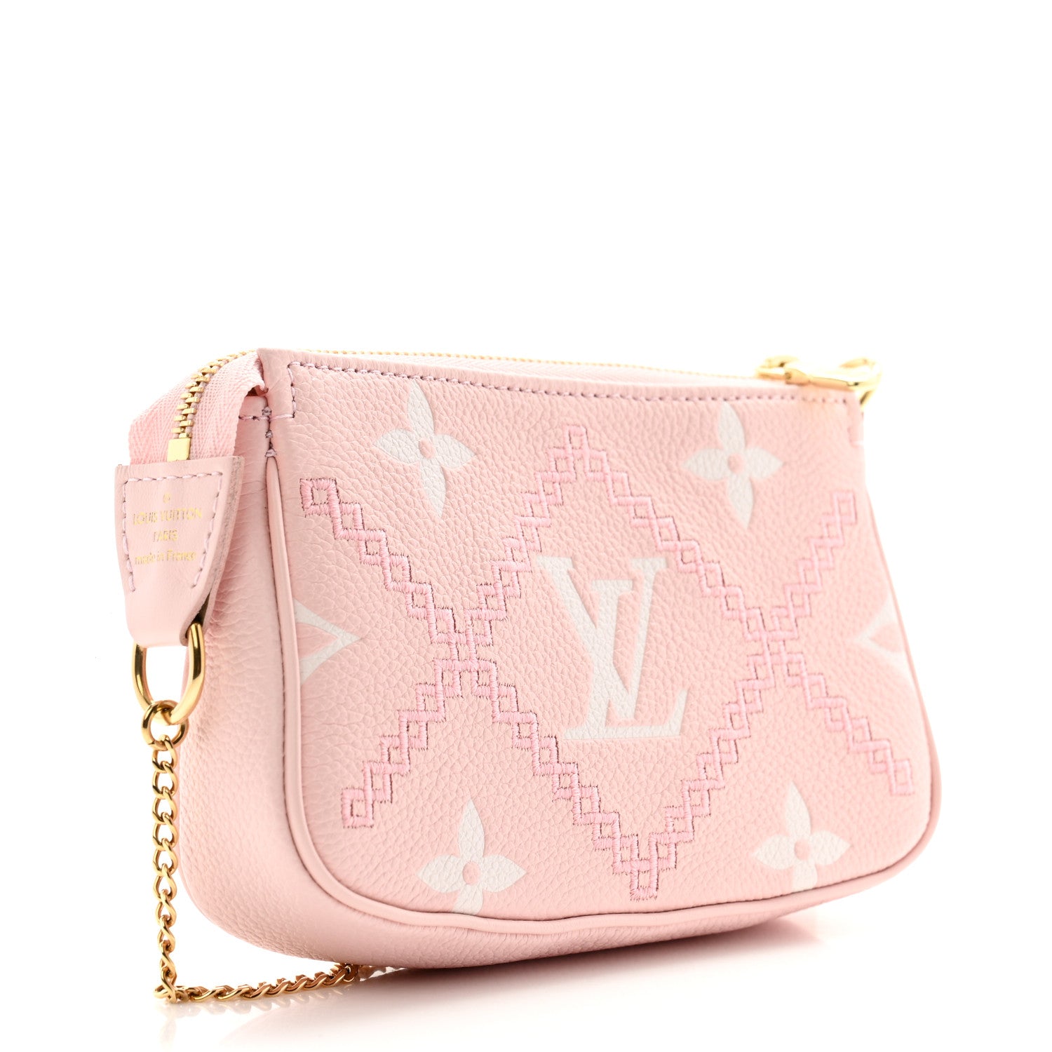 Louis Vuitton Empreinte Monogram Giant Broderies Mini Pochette Accessories Pink Creme 3 of 8