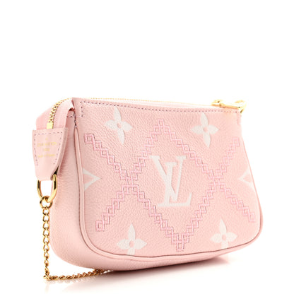 Louis Vuitton Empreinte Monogram Giant Broderies Mini Pochette Accessories Pink Creme 3 of 8