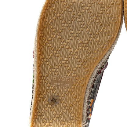 Gucci GG Supreme Monogram Tian Womens Espadrilles 36 Beige Multicolor Red 6 of 11