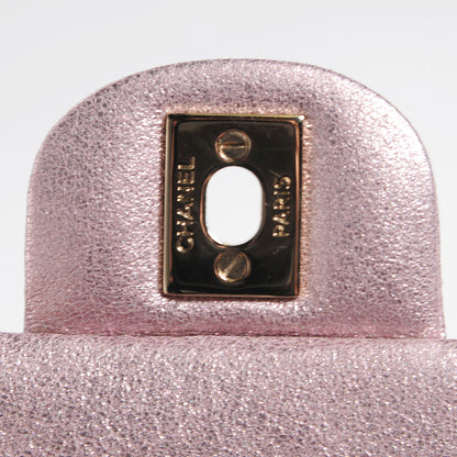 Chanel Metallic Goatskin Quilted Mini Rectangular Flap Pink 5 of 8