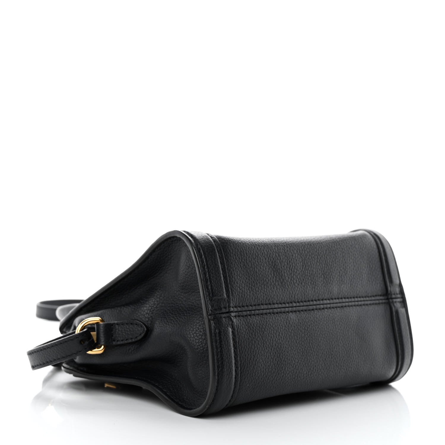 Alexander McQueen Pebbled Calfskin Mini Padlock Tote Black 4 of 10