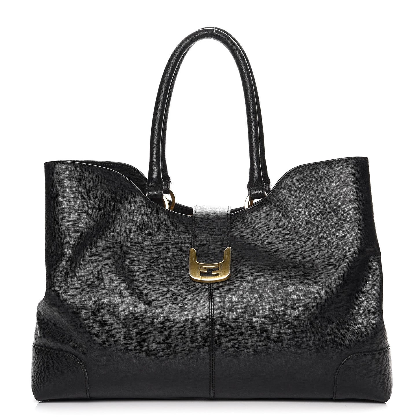 Vitello Elite Chameleon Shopper Tote Black