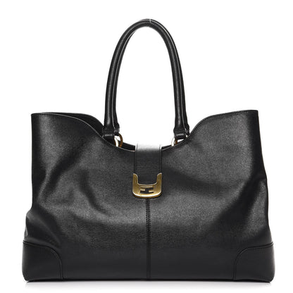 Fendi Vitello Elite Chameleon Shopper Tote Black 1 of 21