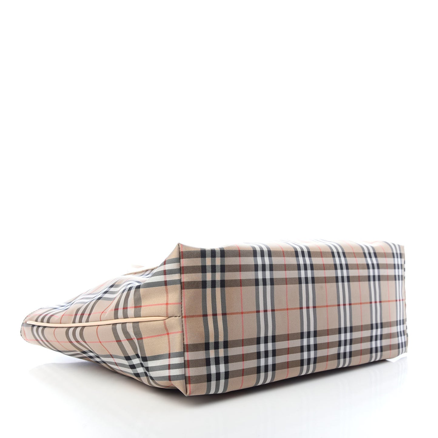 Canvas House Check Front Pocket Tote Beige