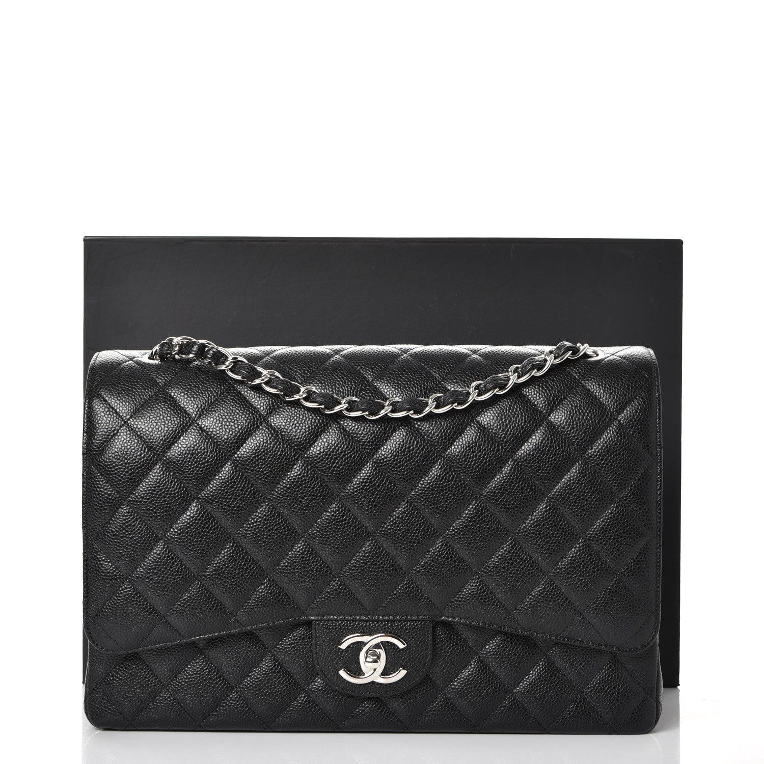 Chanel Caviar Quilted Maxi Double Flap Black 8 of 8