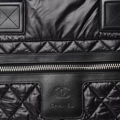 Chanel Nylon Quilted Large Coco Cocoon Tote Black 10 of 10