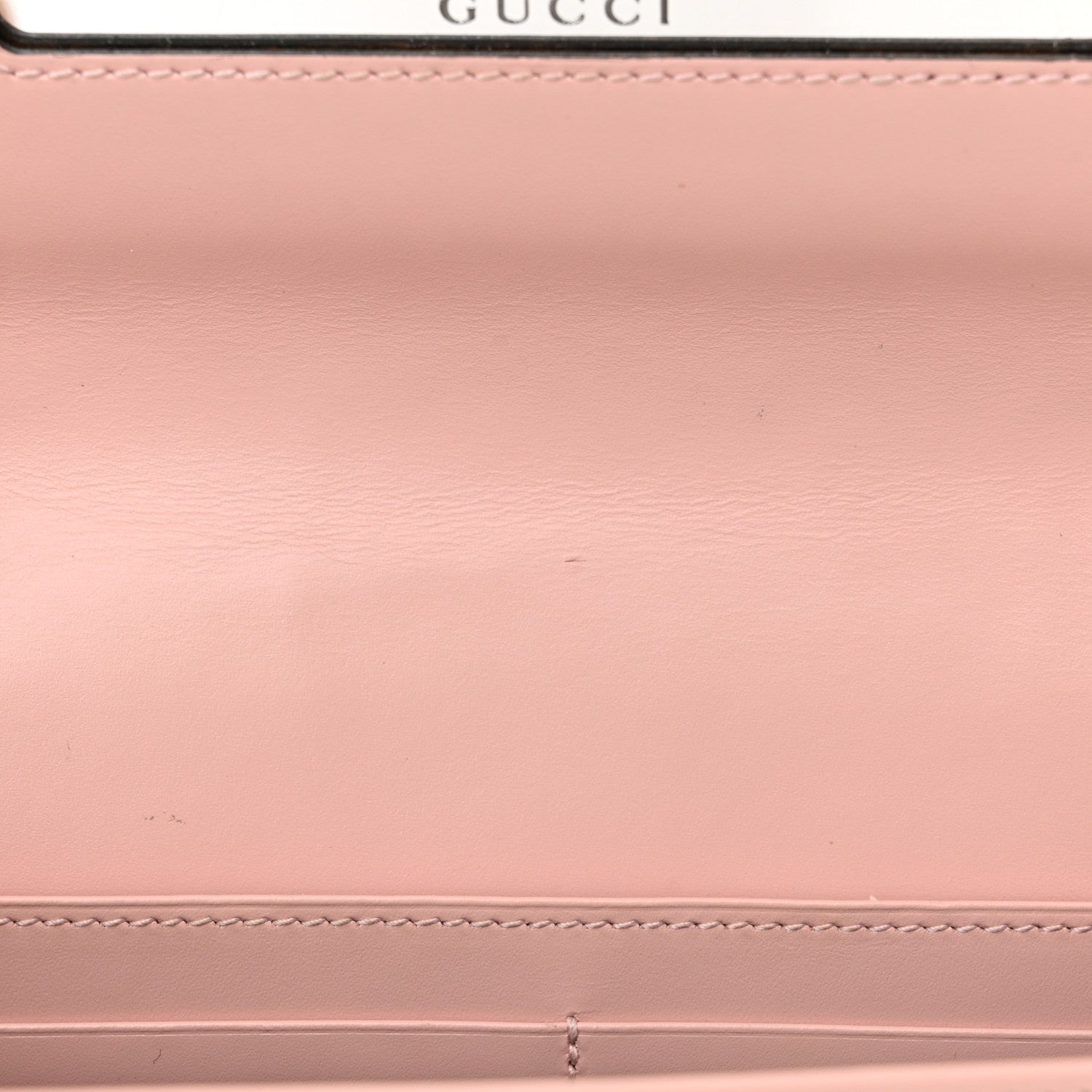 Gucci Guccissima Signature Crystal Cat Chain Wallet Light Candy Pink 6 of 12